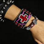 PENDRA Koraine Leather Black Skull Gothic Belt