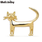 PENDRA Whisker Enamel Cat Brooch