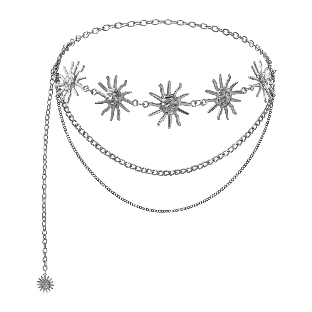 PENDRA Zaraene Metal Gold Tassel Designer Waist Chain Belt