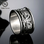 PENDRA Wolf Crow Rune Ring