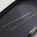 PENDRA Silver Tassel Chain Earrings