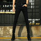 New Youths Men's Summer Jeans Stylish and Durable Trendy Denim Pants Korean Style Men's Slim Fit Cowboy Solid Denim Pants