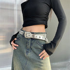 PENDRA Velaessa Metal Black Metal Buckle Luxury Belt