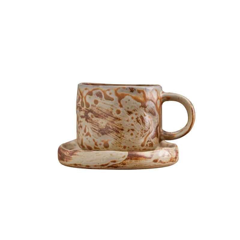 Retro kiln-changed ceramic coffee cup, Japanese handmade style ins style desktop coffee cup multi-color optional