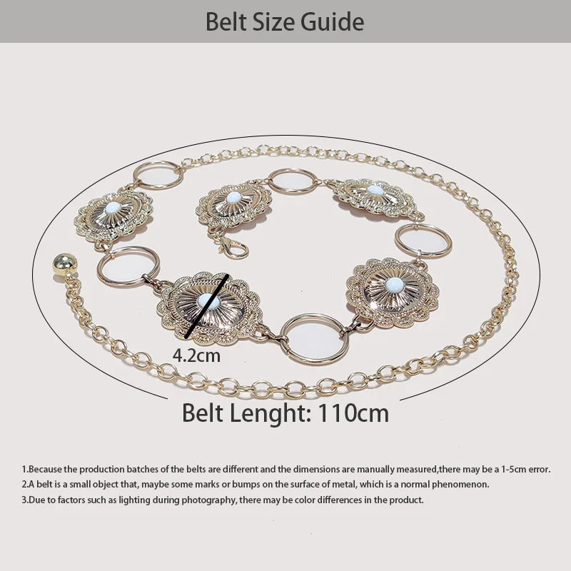 PENDRA Demiaya Metal Elegant Slim Waist Chain Belt