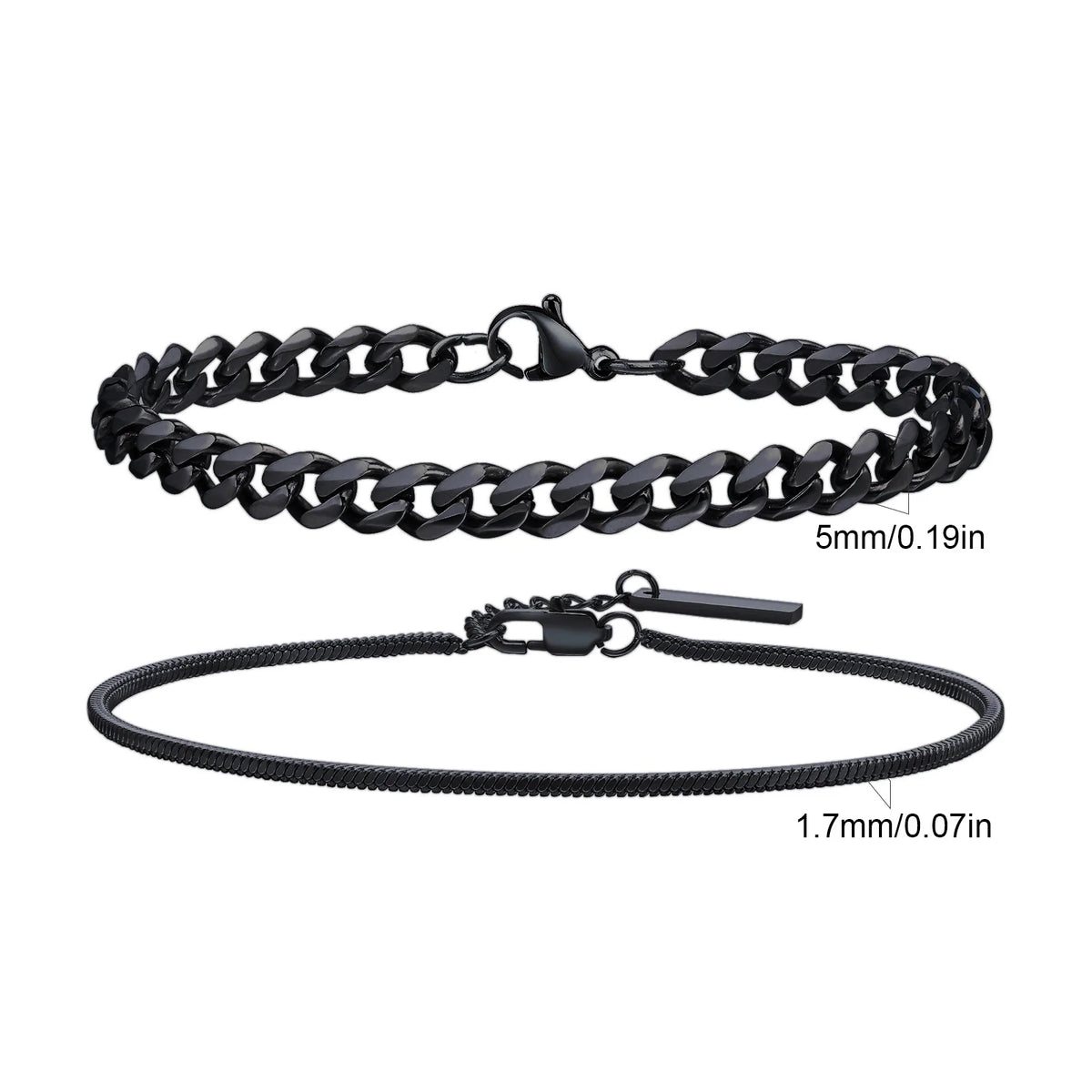 PENDRA Cuban Black Bracelet