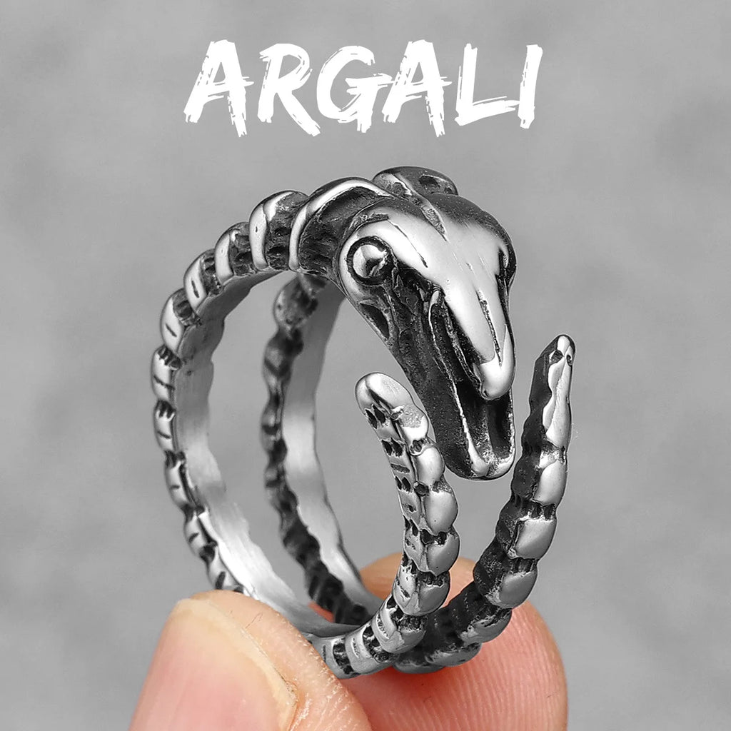 PENDRA Snake Animal Ouroboros Steel Ring