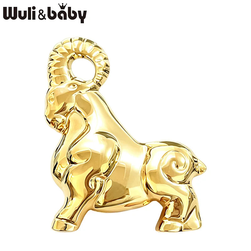 PENDRA Stainless Steel Goat Brooch