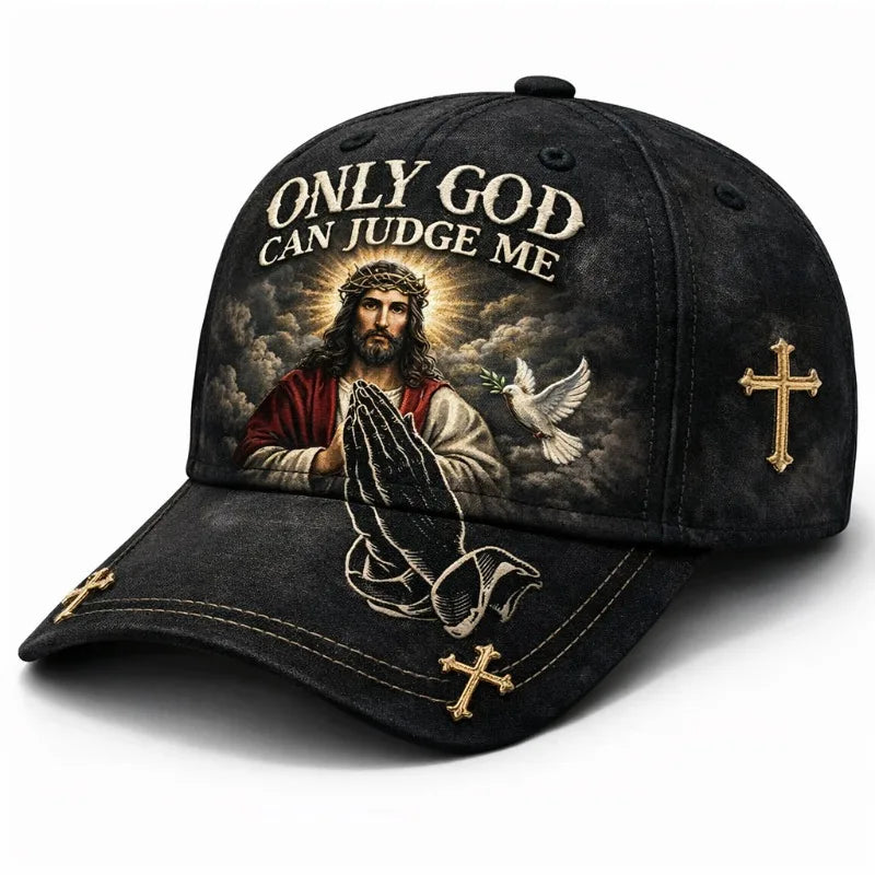 Christian Religious Hat | Unisex Adjustable Praise God Heaven Bound Message Grace Upon Grace | One Size Fits Most, Spandex