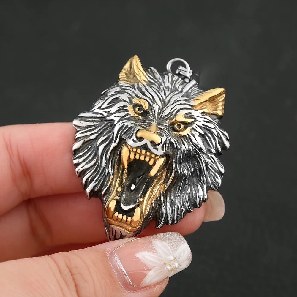 PENDRA Odinwolf Nordic Wolf Pendant Necklace