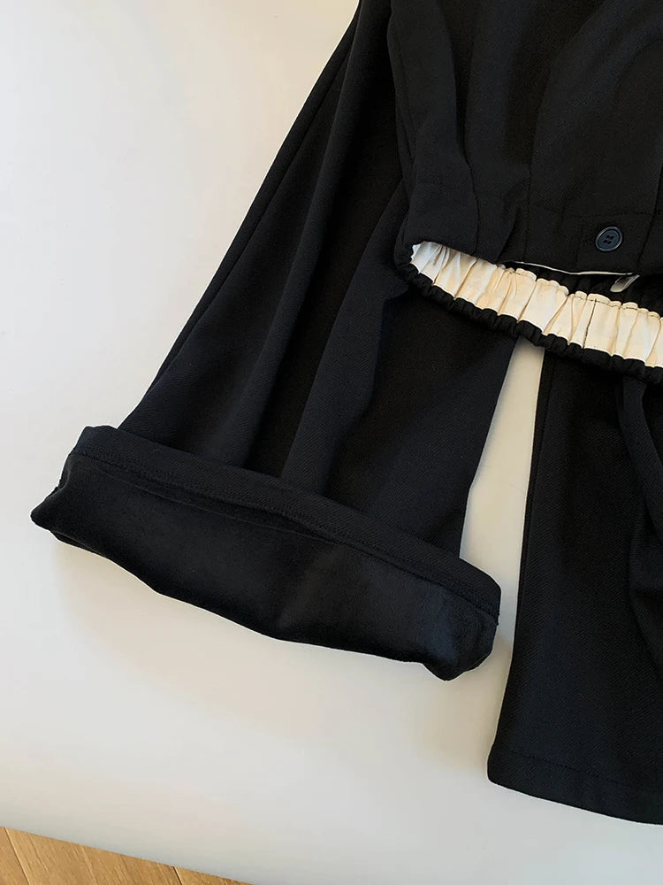 PENDRA Cashmere Touch High Waist Wide Leg Pants