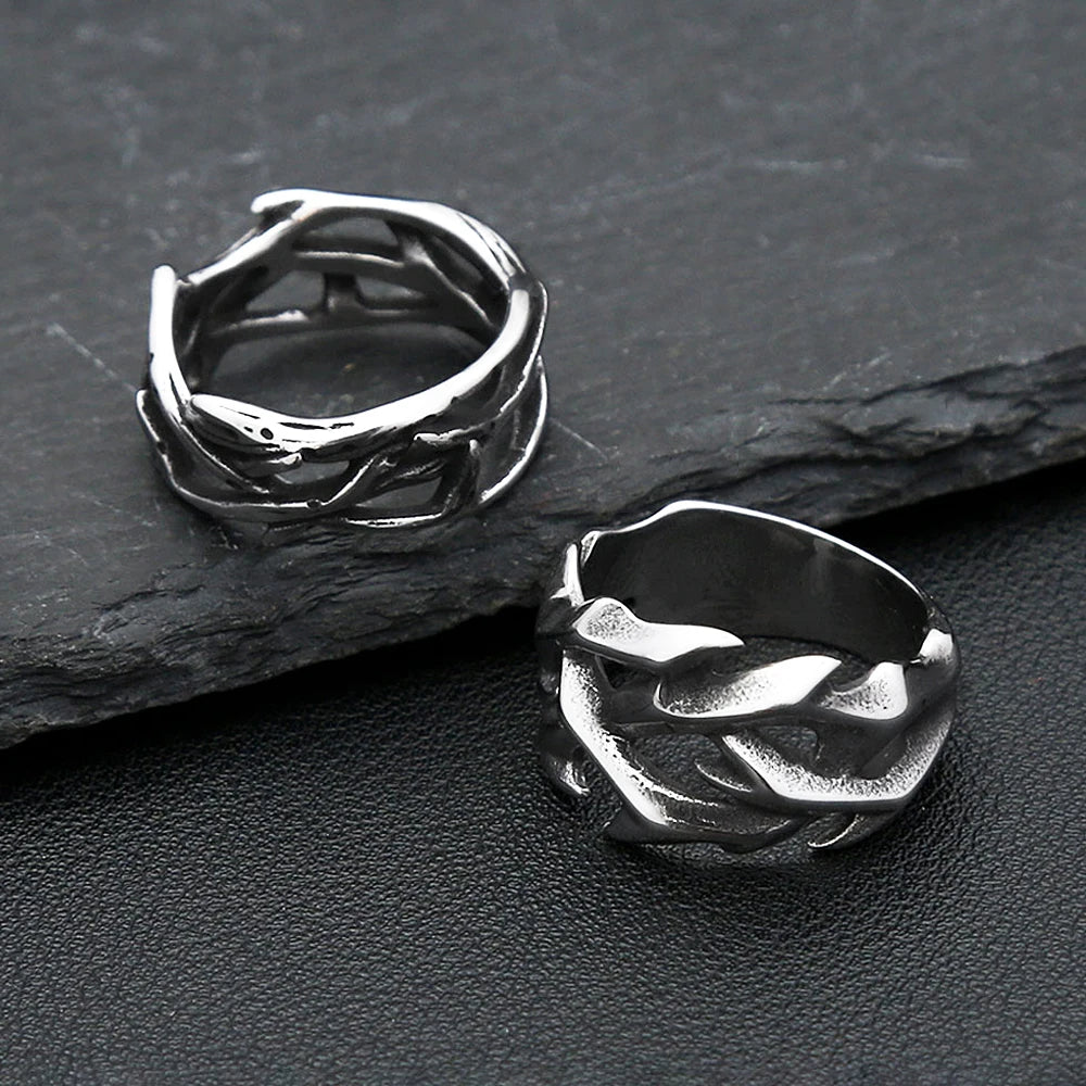 PENDRA Thornhollow Stainless Steel Thorn Ring
