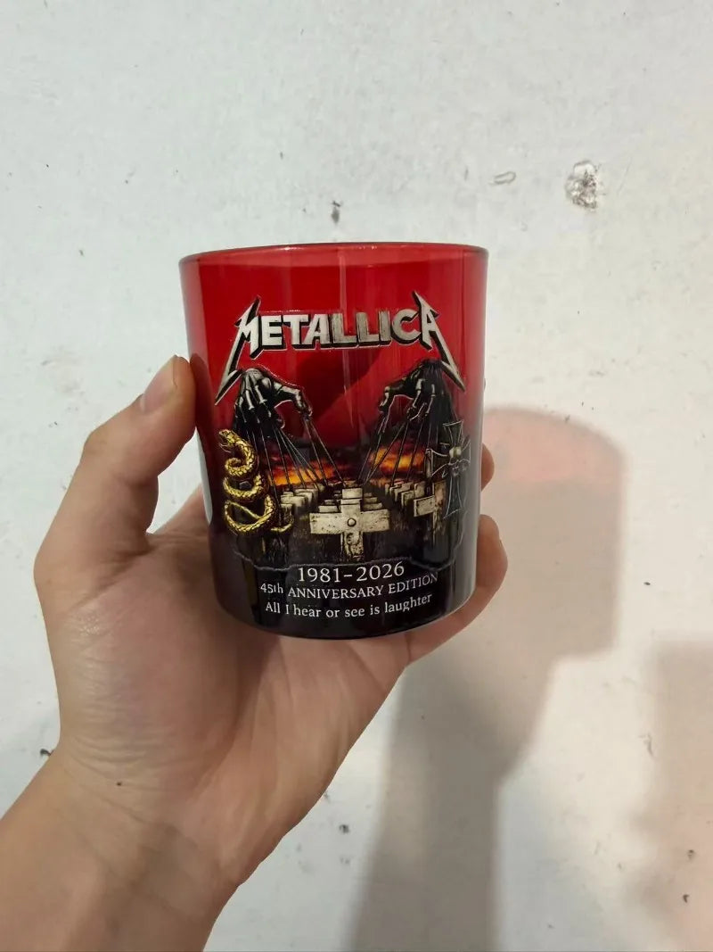 Creative heavy metal rock style glass 1981-2026 commemorative water cup, the first choice for rock fans to give gifts
