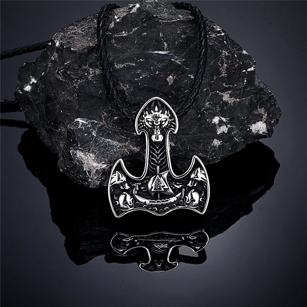 PENDRA Wolf Norse Dragon Necklace