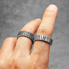 PENDRA Minimalism Aesthetic Stripe Steel Ring