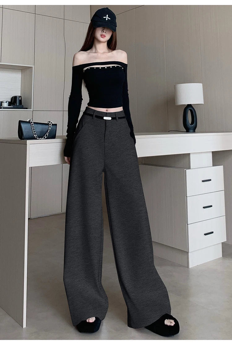 PENDRA Woolen Waisted Loose Pants