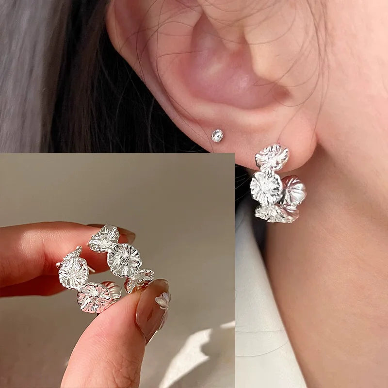 PENDRA Liquid Lava Sterling Silver Earrings