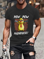 PENDRA Workout Training Loose Comfortable Printed Short Sleeve T-Shirt