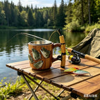 Funny Fishing Rod Handle Coffee Mug 3D Fishing Embossed Stainless Steel Cup for Men Collect Decor Family Ornament Collection