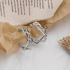 PENDRA Geometry Silver Gold Earrings