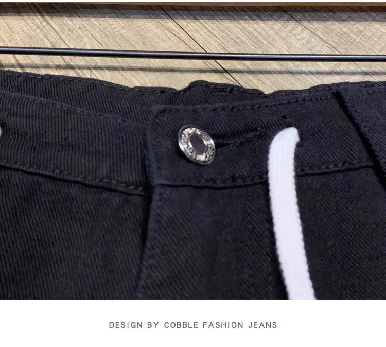 PENDRA Denim Distressed Harem Pants