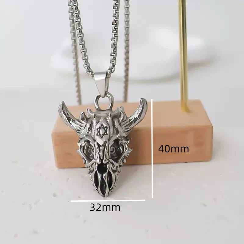 PENDRA Dragonskull Vintage Flying Dragon Skull Pendant