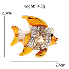 PENDRA Cute Enamel Fish Brooch