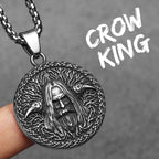 PENDRA Raven Wizard Steel Necklace