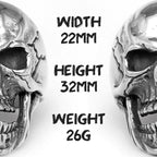 Vintage Broken Skull Stainless Steel Mens Rings Punk Gothic Stylish for Male Boyfriend Biker Jewelry Creativity Gift Wholesale