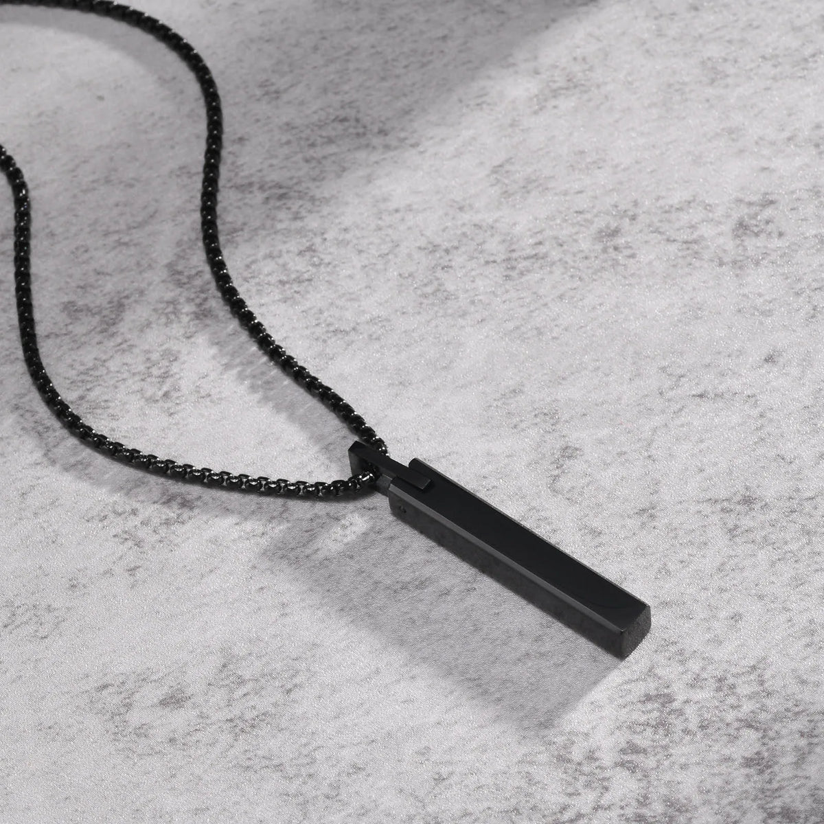 PENDRA Bar Vertical Box Pendant Necklace