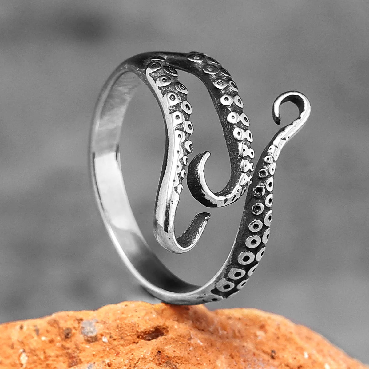 PENDRA Octopus Tentacles Couple Steel Ring