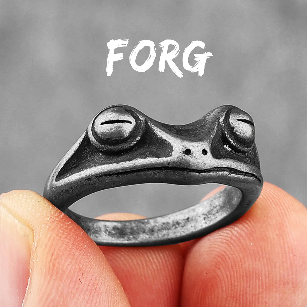 PENDRA Animal Frog Boyfriend Steel Ring