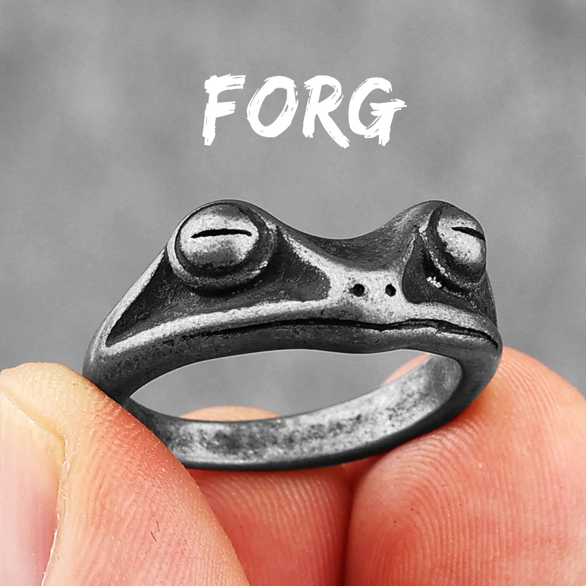 PENDRA Animal Frog Boyfriend Steel Ring