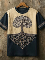 Retro-style Outdoor Street Men's Fashionable T-shirt 3D Printed Fitness T-shirt Daily Casual Men's Sports Short-sleeved Tops