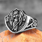 PENDRA Archangel St Michael Steel Ring