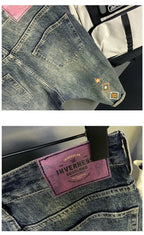 PENDRA Heavy Embroidered Brand Jeans
