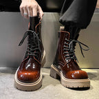 PENDRA Leather Thick Soled Boots