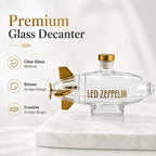 Led Zeppelin Airship Glass Decanter Creative Whiskey Bottle Rock Band Inspired Home Bar Ornament Collector Gift