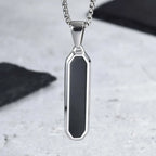 PENDRA Square Enamel Rectangle Pendant Necklace
