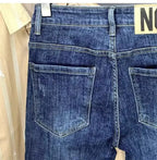 Korean Luxury Clothing Jeans Men's Autumn New High-end Brand Slim-fitting Small Feet Blue Washed Retro Ruffian Handsome Trousers