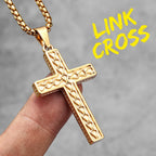 PENDRA Muticolor Religon Cross Steel Necklace