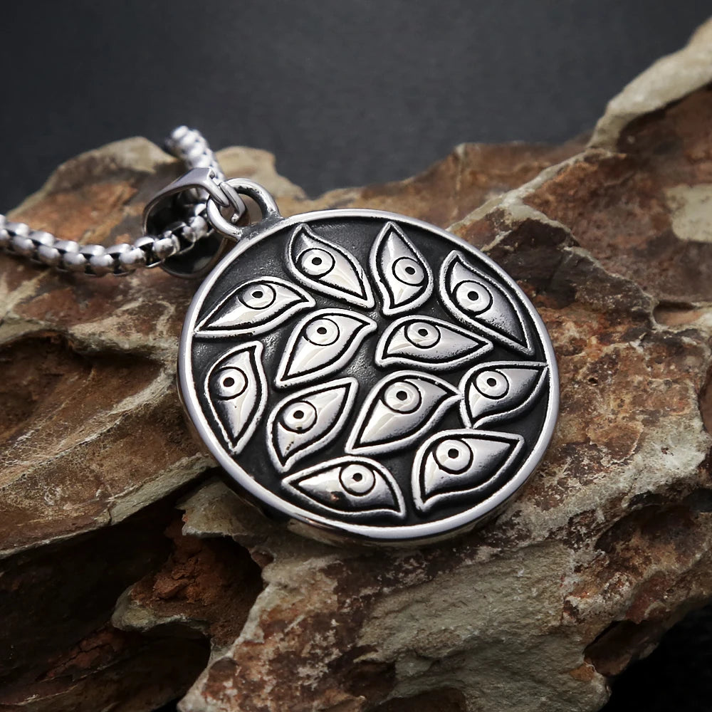 PENDRA Demoneye 316L Stainless Steel Demon Eye Pendant