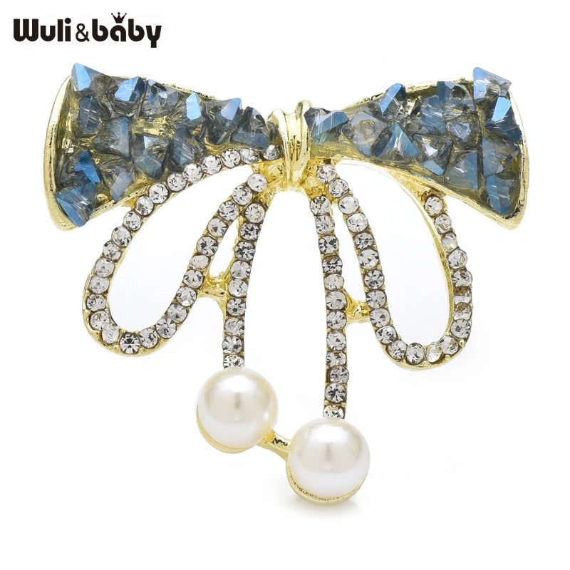 PENDRA Bellamy Handmade Crystal Bowknot Brooch
