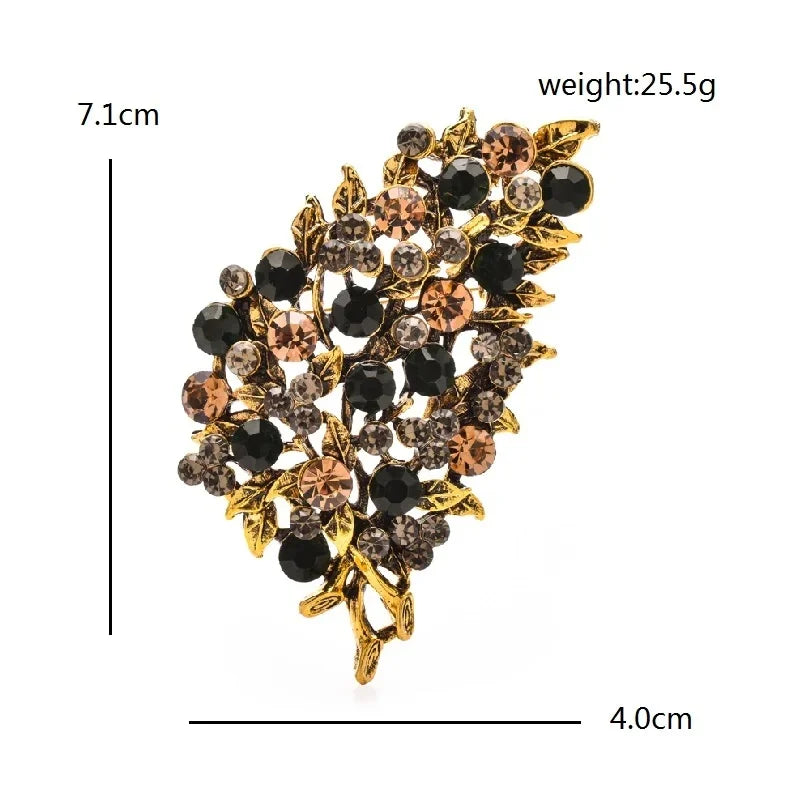 PENDRA Folibird Leaf and Bird Brooch