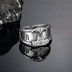 PENDRA Rune Silver Copper Ring