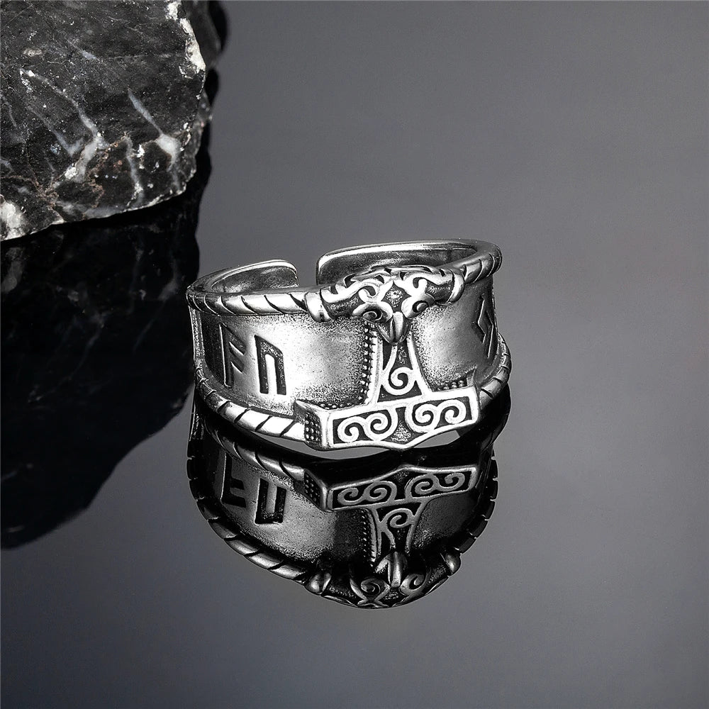 PENDRA Rune Silver Copper Ring