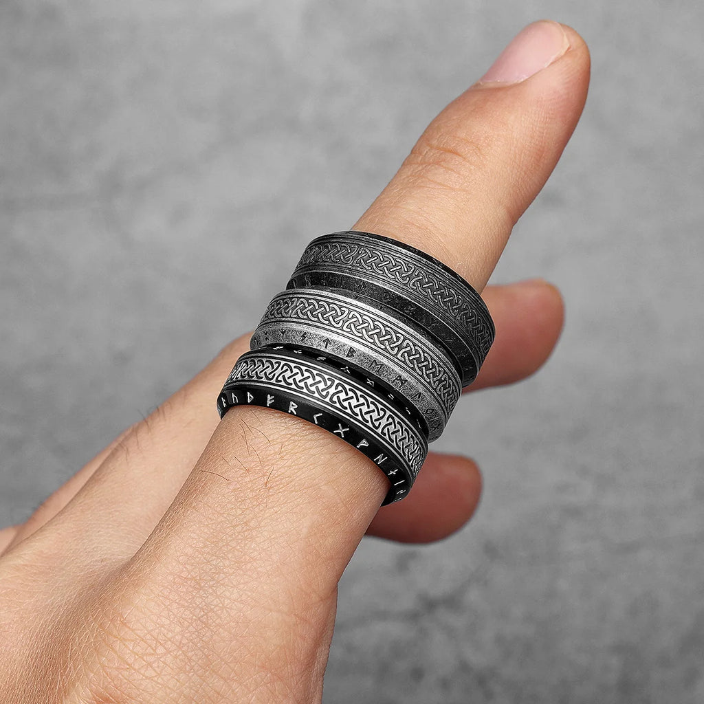 PENDRA Celtic Knot Boyfriend Steel Ring