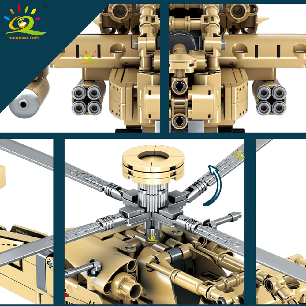 PENDRA Military Helicopter Army Building Set