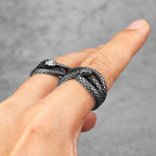 PENDRA Snake Animal Biker Steel Ring