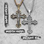 INRI Jesus Cross Religon Amulet Stainless Steel Men Women Necklaces Pendants Chain Punk Trendy Jewelry Creativity Gift Wholesale